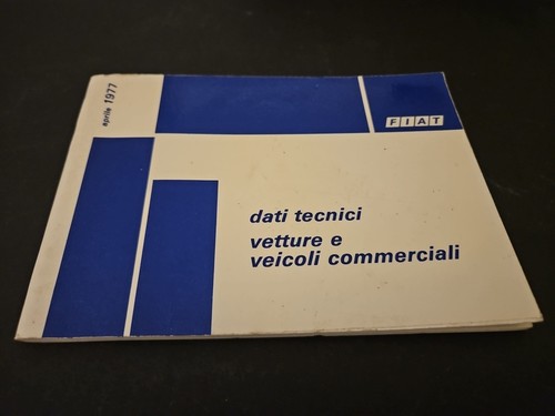 Fiat 1977 opuscolo dati - fiat,