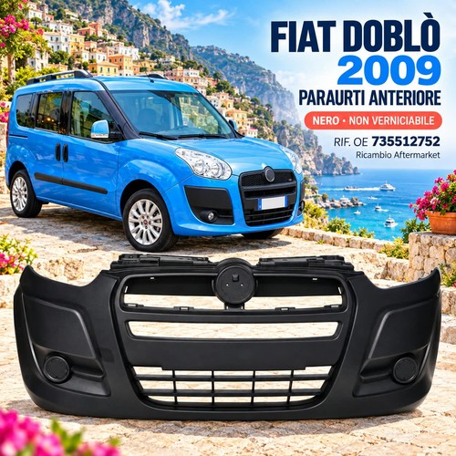 Paraurti anteriore nero fiat - paraurti,